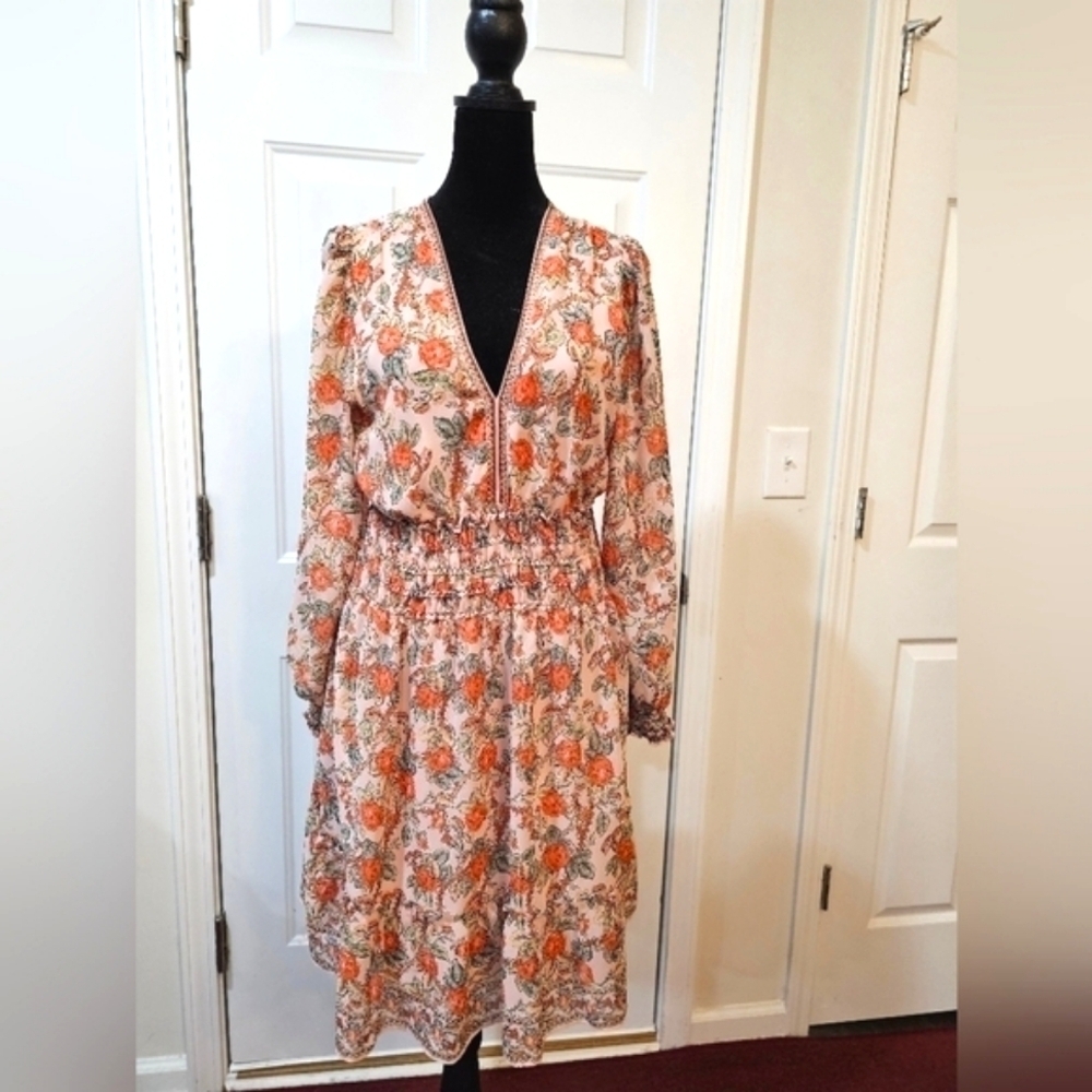 Max Studio floral cottagecore dress size medium Farm Chick Whimsical Ditsy{10}